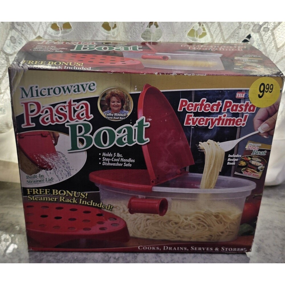 Microwave PASTA BOAT by Telebrands As Seen On TV Perfect Pasta Cooker Bowl